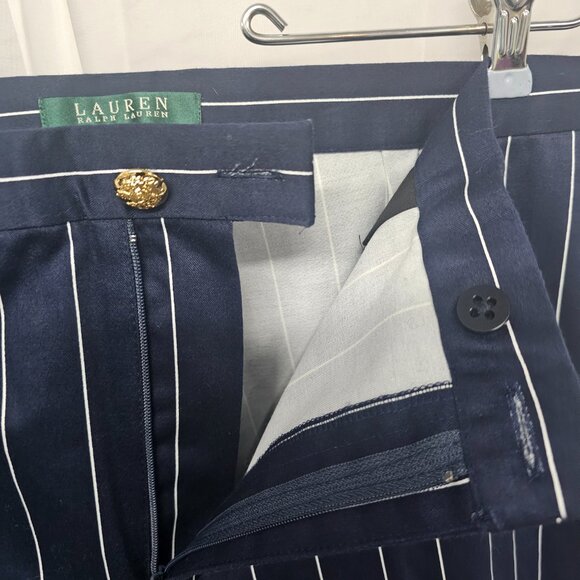 Lauren Ralph Lauren Pants Blue White Striped Nautical Classic Capsule 12 - Picture 3 of 7